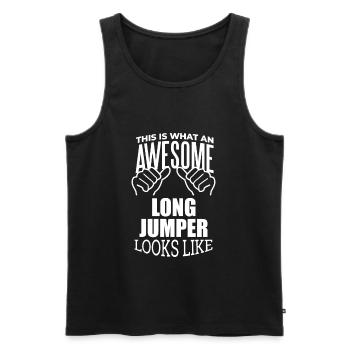 Long Jump Long Jump Long Jump - Men's Premium Organic Tank Top - black - Front - AI Model Male 178 light (178cm)