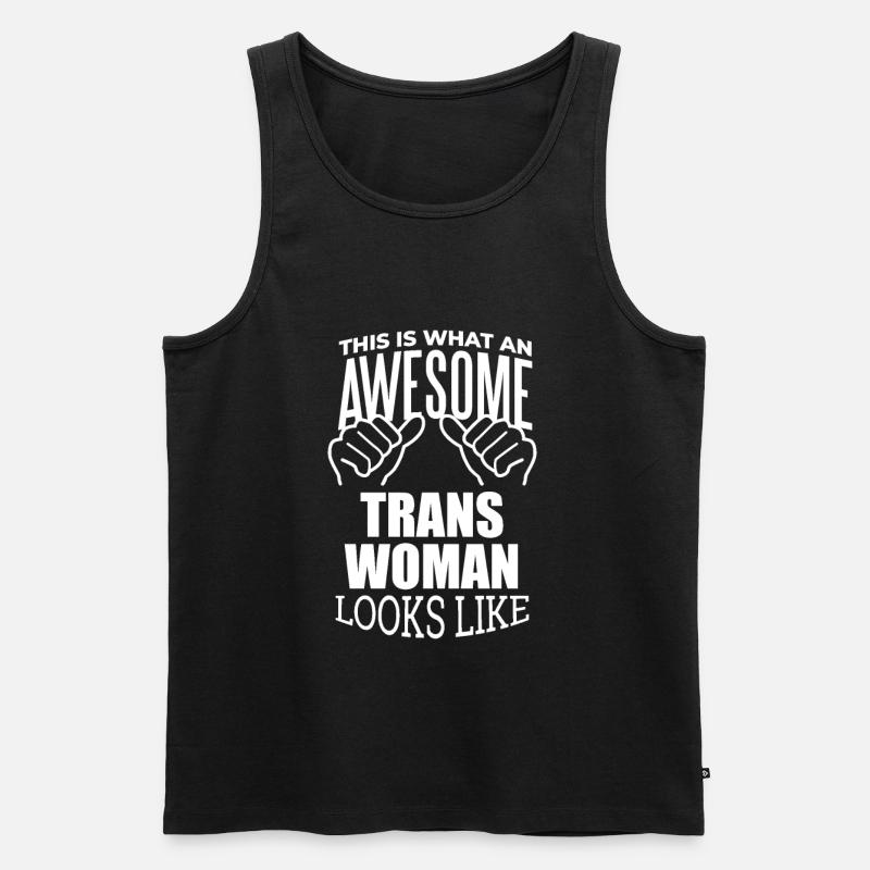 Transfrau - Männer Premium Bio Tank Top - Schwarz