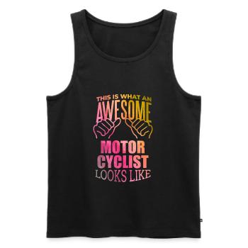 Motorrad Motorrad Motorrad Motorrad - Männer Premium Bio Tank Top - Schwarz - Vorne - AI Model Male 178 light (178cm)