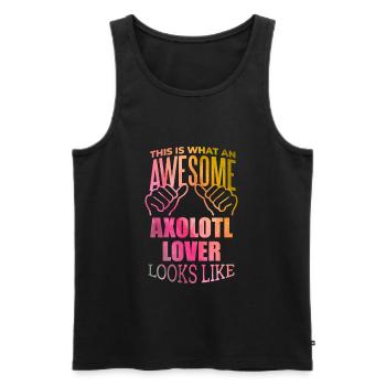 Axolotl Axolotl Axolotl - Männer Premium Bio Tank Top - Schwarz - Vorne - AI Model Male 178 light (178cm)