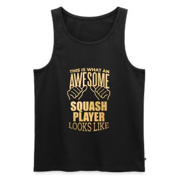 quetschen - Männer Premium Bio Tank Top - Schwarz - Vorne - AI Model Male 178 light (178cm)