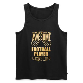 Fußball Fußball Fußball - Männer Premium Bio Tank Top - Schwarz - Vorne - Michal (187cm)