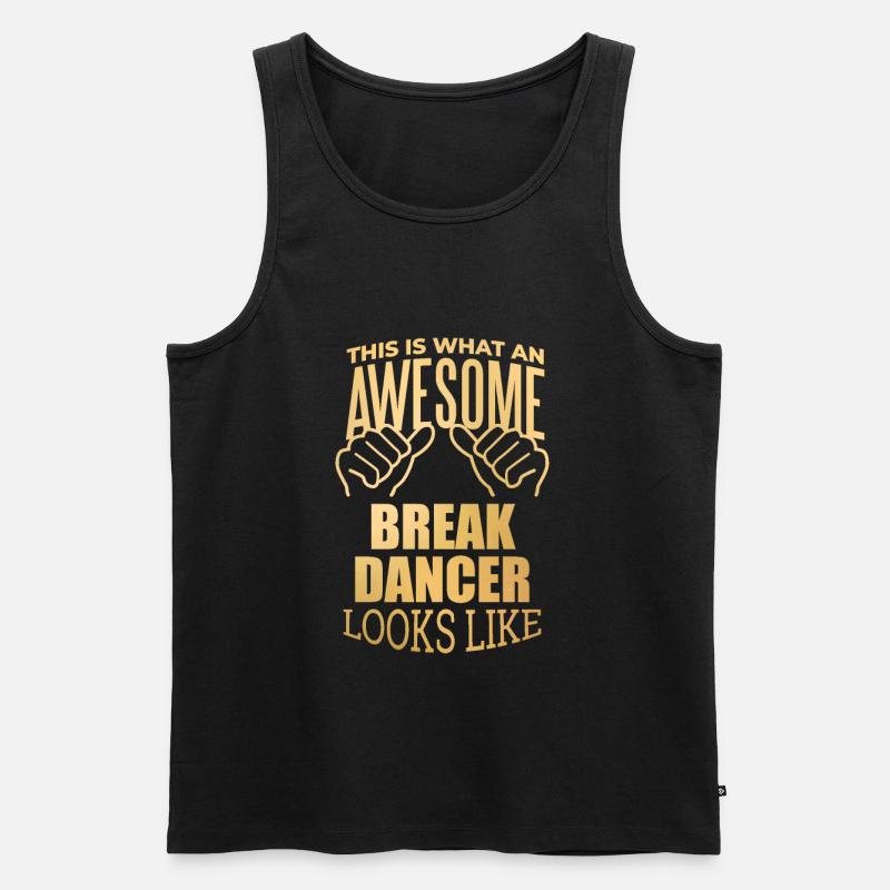 Breakdancer - Männer Premium Bio Tank Top - Schwarz