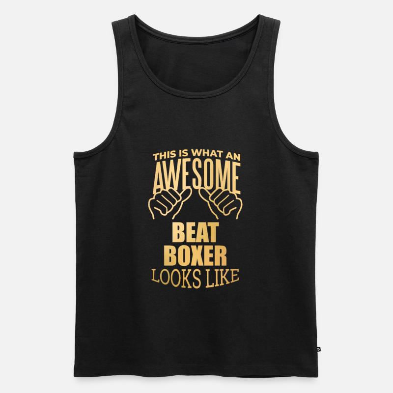 Beatboxer - Männer Premium Bio Tank Top - Schwarz