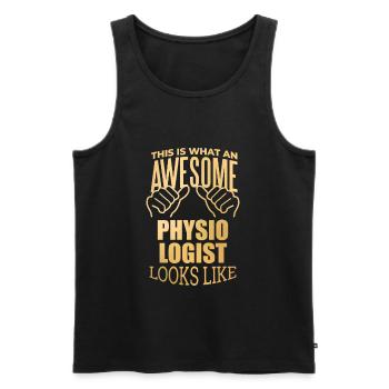 Physiologie Physiologie Physiologie Physiologie - Männer Premium Bio Tank Top - Schwarz - Vorne - Michal (187cm)