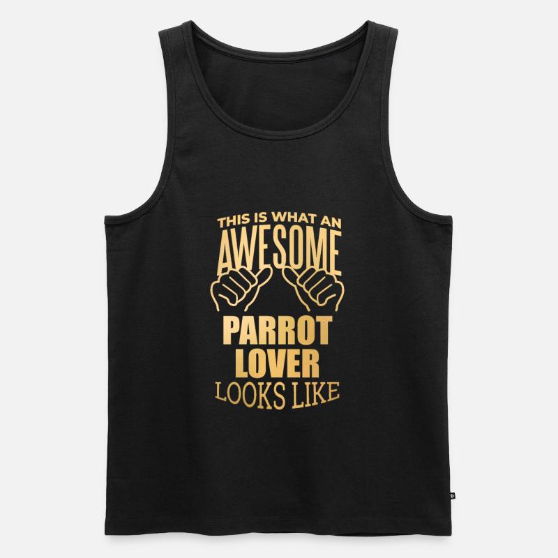 Papagei - Männer Premium Bio Tank Top - Schwarz