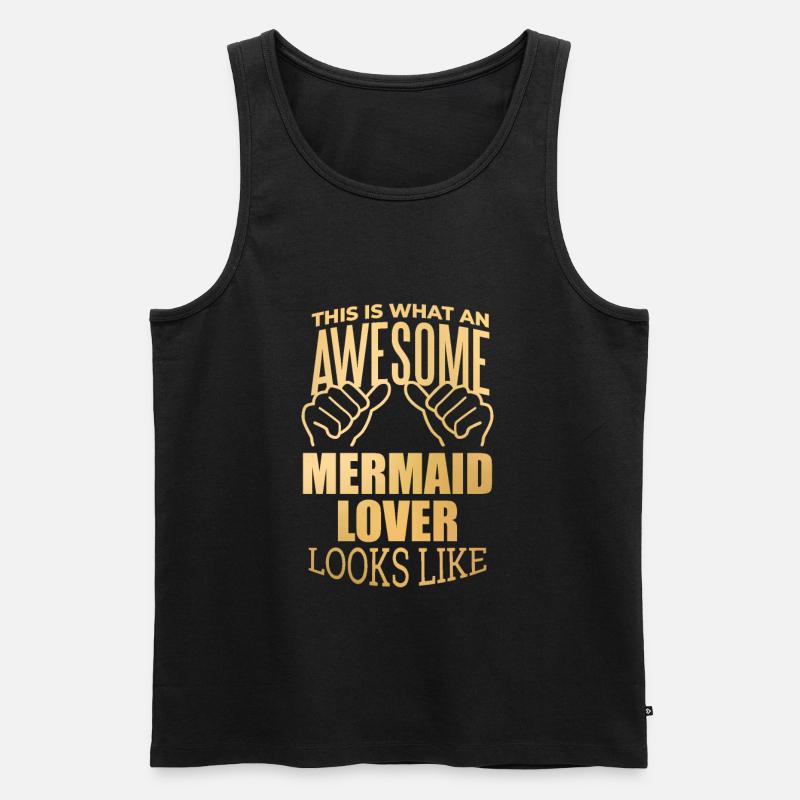 Meerjungfrau - Männer Premium Bio Tank Top - Schwarz