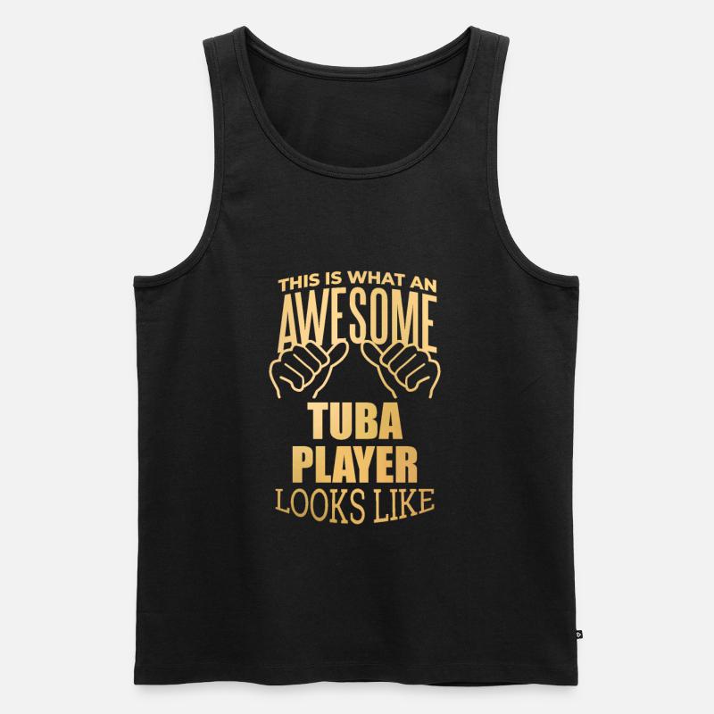 Tuba - Männer Premium Bio Tank Top - Schwarz