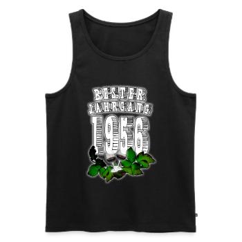 Best Vintage: 1956, Year of Birth, Wine, Wine Glass - Men's Premium Organic Tank Top - black - Front - Michal (187cm)