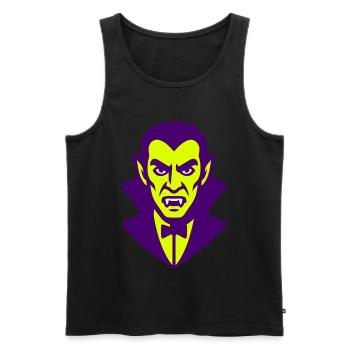 Dracula Illustration - Männer Premium Bio Tank Top - Schwarz - Vorne - AI Model Male 178 light (178cm)