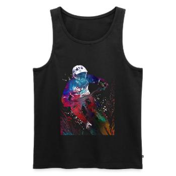 BMX Rider Sport #sport #bike - Männer Premium Bio Tank Top - Schwarz - Vorne - AI Model Male 178 light (178cm)