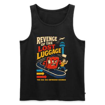 La Revanche des Bagages Oubliés - Débardeur bio Premium Homme - noir - Devant - Michal (187cm)