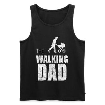 Walking papa drôle fête des pères Neo papa papa papa - Débardeur bio Premium Homme - noir - Devant - Michal (187cm)