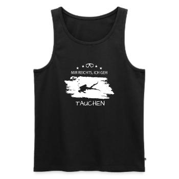 Tauchen Diving Spruch - Männer Premium Bio Tank Top - Schwarz - Vorne - Michal (187cm)
