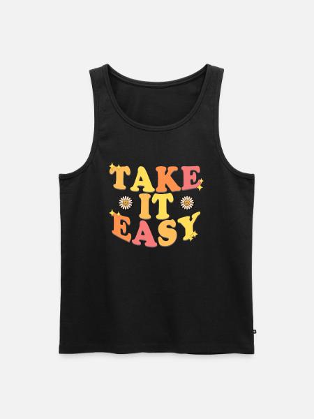 Take It Easy - Männer Premium Bio Tank Top - Schwarz