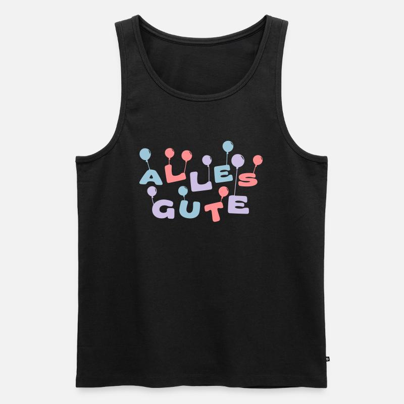 Alles Gute - Männer Premium Bio Tank Top - Schwarz
