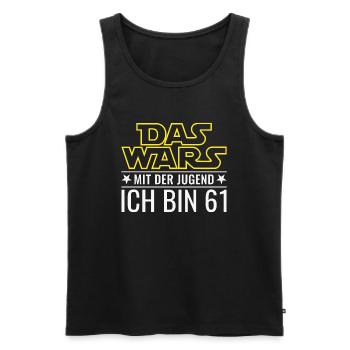 61. Geburtstag Das Wars Mit der Jugend Ich bin 61 - Männer Premium Bio Tank Top - Schwarz - Vorne - AI Model Male 178 light (178cm)