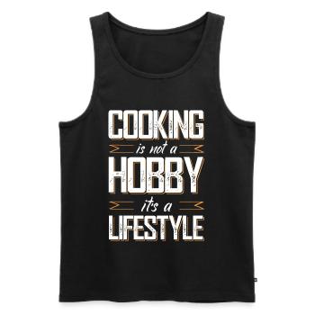 chef cook saying chef - Men's Premium Organic Tank Top - black - Front - AI Model Male 178 light (178cm)
