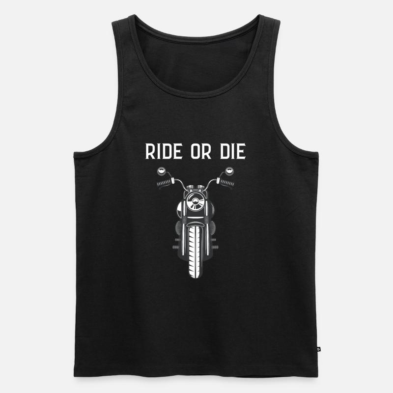 Reite oder stirb - Männer Premium Bio Tank Top - Schwarz