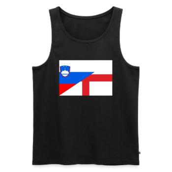 Serbien England Flagge - Männer Premium Bio Tank Top - Schwarz - Vorne - Michal (187cm)