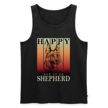 Happy Shepherd Dad - Men's Premium Organic Tank Top - black - Front - Michal (187cm)