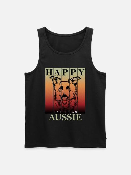 Australia Shepherd Aussie Dad - Men's Premium Organic Tank Top - black