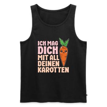 Ich mag dich mit all deinen Karotten - Männer Premium Bio Tank Top - Schwarz - Vorne - AI Model Male 178 light (178cm)