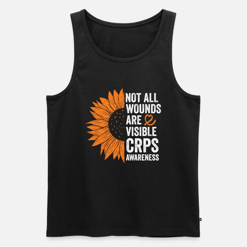 Unsichtbare Kämpfe: CRPS-Bewusstsein - Männer Premium Bio Tank Top - Schwarz