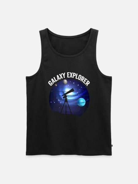 Galaxy Explorer: Astrophotography Passion - Men's Premium Organic Tank Top - black