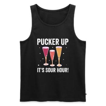 Sour Hour Celebration - Sour Beer - Men's Premium Organic Tank Top - black - Front - AI Model Male 178 light (178cm)