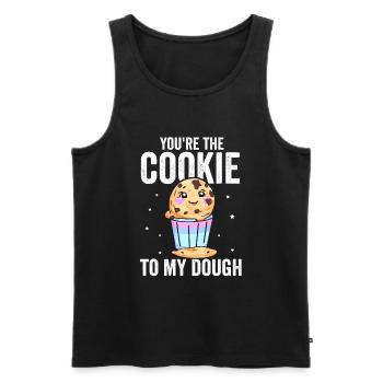 Du bist das Cookie zu meinem Teig – Cookie-Teig - Männer Premium Bio Tank Top - Schwarz - Vorne - Michal (187cm)