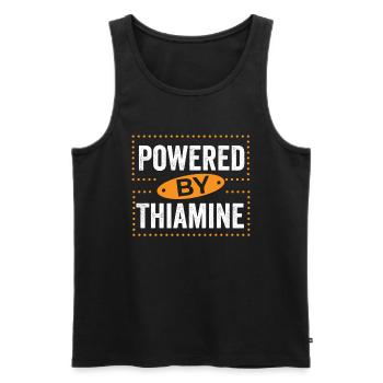 Powered By Thiamine Für Energiebewusste - Männer Premium Bio Tank Top - Schwarz - Vorne - AI Model Male 178 light (178cm)