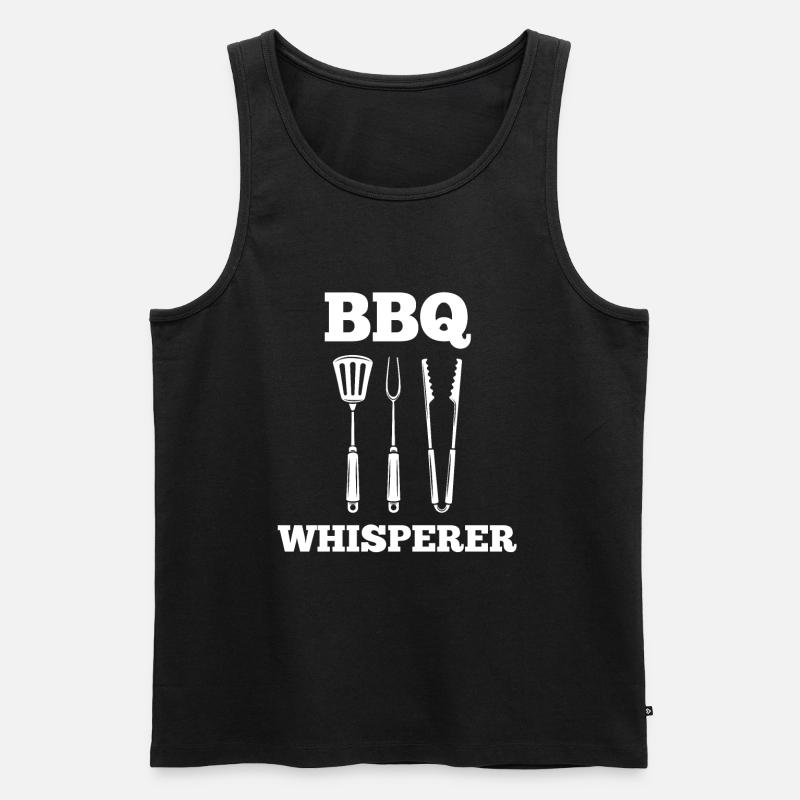 BBQ Whisperer - Männer Premium Bio Tank Top - Schwarz