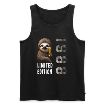 35th birthday born 1988 - Men's Premium Organic Tank Top - black - Front - AI Model Male 178 light (178cm)