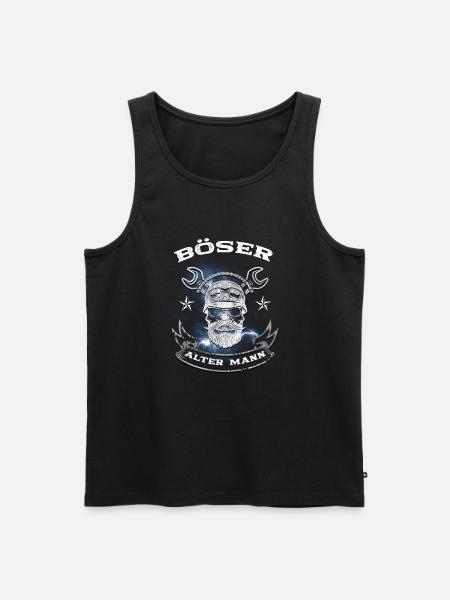 Böser alter Mann - Männer Premium Bio Tank Top - Schwarz