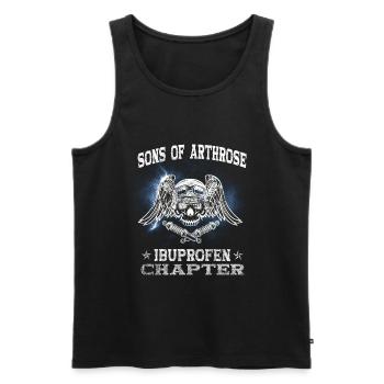 Sons of Arthrose Motorrad Biker - Männer Premium Bio Tank Top - Schwarz - Vorne - Michal (187cm)