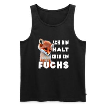 Ich bin halt eben ein Fuchs - Männer Premium Bio Tank Top - Schwarz - Vorne - AI Model Male 178 light (178cm)
