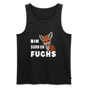 Bin schon ein Fuchs - Männer Premium Bio Tank Top - Schwarz - Vorne - Michal (187cm)