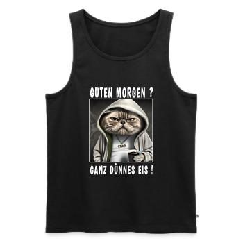Guten Morgen ganz dünnes Eis - Männer Premium Bio Tank Top - Schwarz - Vorne - Michal (187cm)