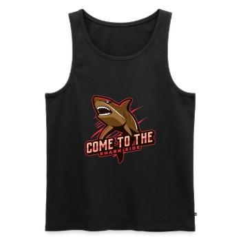 come to the shark side - Men's Premium Organic Tank Top - black - Front - AI Model Male 178 light (178cm)