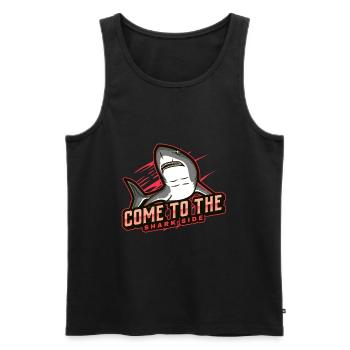 come to the shark side - Men's Premium Organic Tank Top - black - Front - AI Model Male 178 light (178cm)