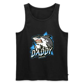 Papa Haifisch - Männer Premium Bio Tank Top - Schwarz - Vorne - Michal (187cm)