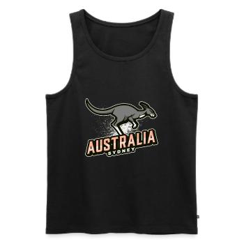 Australie sydney - Débardeur bio Premium Homme - noir - Devant - AI Model Male 178 light (178cm)