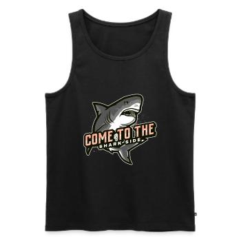 come to the shark side - Men's Premium Organic Tank Top - black - Front - AI Model Male 178 light (178cm)