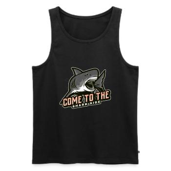 come to the shark side - Men's Premium Organic Tank Top - black - Front - AI Model Male 178 light (178cm)
