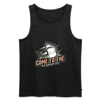 come to the shark side - Men's Premium Organic Tank Top - black - Front - AI Model Male 178 light (178cm)