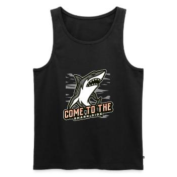 come to the shark side - Men's Premium Organic Tank Top - black - Front - AI Model Male 178 light (178cm)