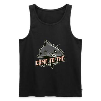 come to the shark side - Men's Premium Organic Tank Top - black - Front - AI Model Male 178 light (178cm)