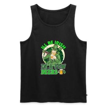 St Paddy’s St Patricksday St Patrick Day - Débardeur bio Premium Homme - noir - Devant - Michal (187cm)