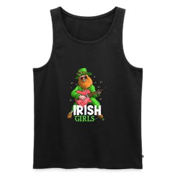 St Paddy’s St Patricksday St Patrick Day - Débardeur bio Premium Homme - noir - Devant - AI Model Male 178 light (178cm)